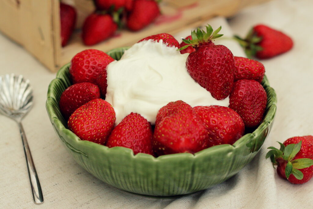 fresas con crema